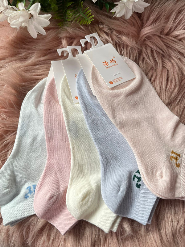 5 pairs Combo All-Day Comfort Ankle Socks For Women