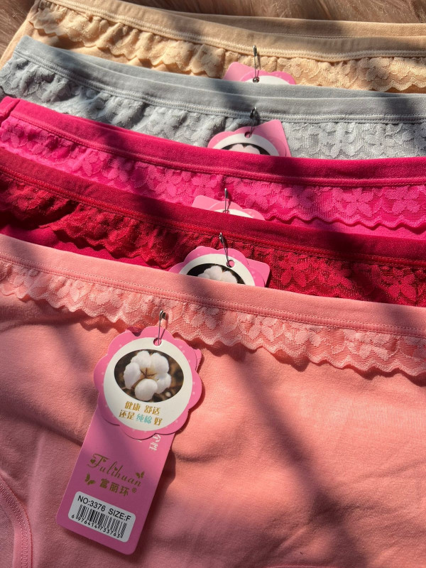 Women 6pcs Combo less details Explosion Comfortable Breathable Cotton Underwear /Panties