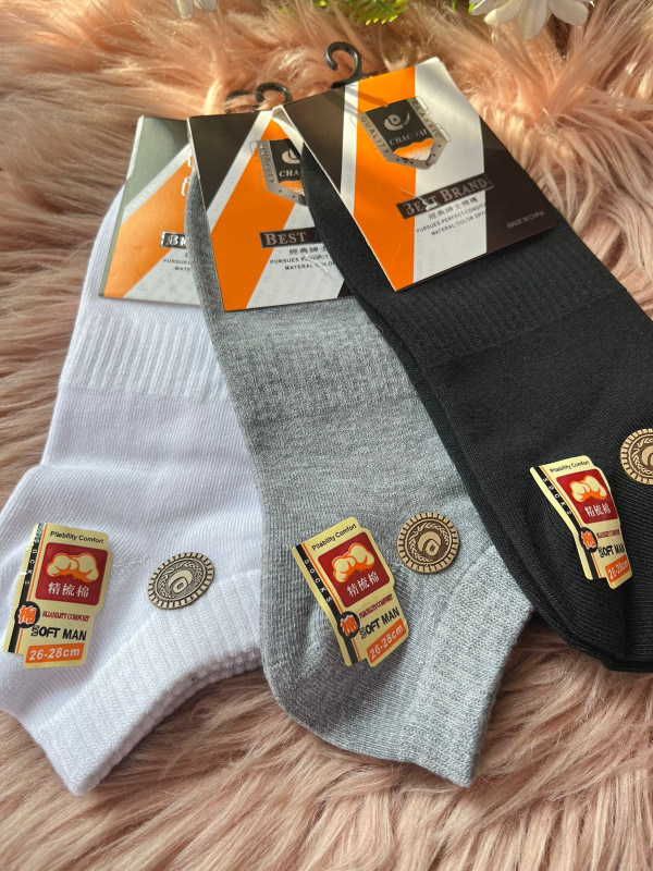 Pack Of 3 Premium Cotton Ankle All Season Socks For Men