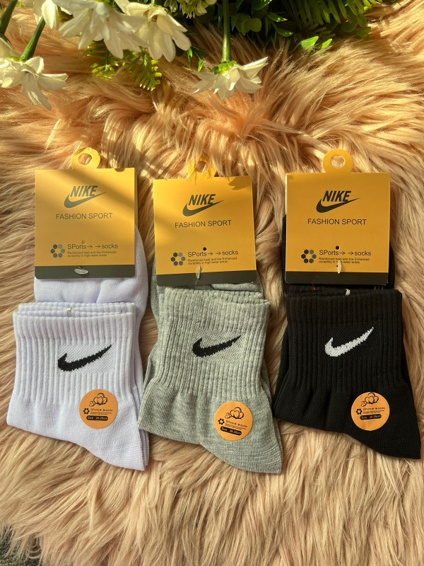 Pack Of 3 Pairs Cotton Plain Half Socks For Men