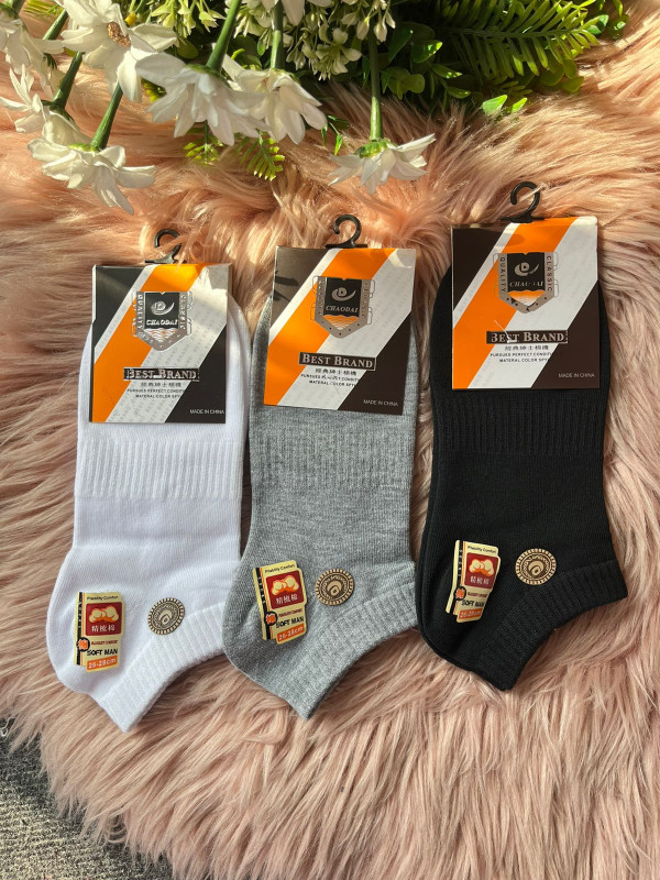 Pack Of 3 Premium Cotton Ankle All Season Socks For Men