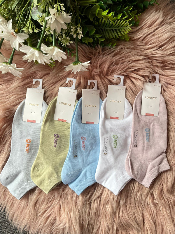5 pairs Combo Enjoy Print Ankle Socks For Women